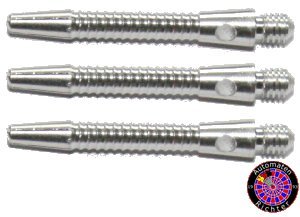 Alu-Schaft mit Sharkrillen, Silber, 2BA